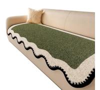 Tapis de canapé en peluche douce pour chiens avec base colloïde antidérapante conçue pour un usage quotidien des animaux de compagnie, polyester lavable (vert)