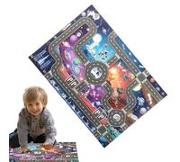 Tapis de carte de route - Tapis de mode voiture avec un design de carte de rue unique, accessoires de voiture non Slip | Jouez Mat City Life Straßenplich, tapis