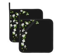 Tapis de casserole carré WHJSSF Jasmin suspendu Image Anti-brûlure et isolation thermique pour nettoyage de cuisine et barbecue extérieur