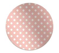 Tapis de Chaise ø100 cm pour Maison et Bureau PVC Protège-Sol Résistance aux Dommages Rectangulaire Imperméable Protecteur de Sol Facile à Nettoyer Antidérapant - Points Blancs