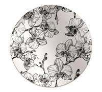 Tapis de Chaise ø100 cm Protège-Sol Imperméable PVC Facile à Nettoyer Résistance aux Dommages Antidérapant Rectangulaire pour Maison et Bureau Protecteur de Sol - Orchidées