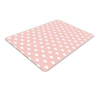Tapis de Chaise 100x70 cm PVC Rectangulaire Protecteur de Sol Protège-Sol Imperméable pour Maison et Bureau Antidérapant Résistance aux Dommages Facile à Nettoyer - Points Blancs