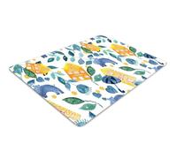 Tapis de Chaise 120x90 cm Protecteur de Sol Facile à Nettoyer Antidérapant pour Maison et Bureau Protège-Sol Rectangulaire Résistance aux Dommages Imperméable PVC - Grandes Feuilles Vertes