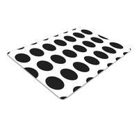 Tapis de Chaise 120x90 cm PVC Rectangulaire Protecteur de Sol Protège-Sol Imperméable pour Maison et Bureau Antidérapant Résistance aux Dommages Facile à Nettoyer - Points Blancs
