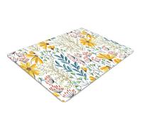 Tapis de Chaise 120x90 cm Rectangulaire Protège-Sol Facile à Nettoyer Antidérapant Protecteur de Sol Résistance aux Dommages Imperméable PVC pour Maison et Bureau - Peindre des Fleurs.