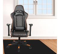 Tapis de Chaise de Bureau 55 x 65 cm Différentes Tailles Protection de Sols Rectangulaire Lavable roulettes Résistant pour Les Chaises de Jeu Ou de Bureau, Noir