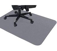 Tapis de chaise de bureau antidérapant pour sols durs, tapis de protection de sol de 4 mm d'épaisseur, tapis gris durable pour la maison et le bureau, 100 x 100 cm, design à poils bas, étude et