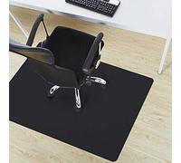 Tapis de chaise de bureau extra large en cuir synthétique pour plancher en bois dur, protection de sol antidérapant, glisse facilement, pour chaise de jeu d'ordinateur, noir, 100 x 150 cm