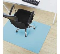 Tapis de chaise de bureau extra large en cuir synthétique pour plancher en bois dur, protection de sol antidérapant, glisse facilement, pour chaise de jeu d'ordinateur, bleu, 100 x 150 cm