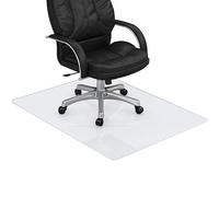 Tapis de chaise de bureau haut de gamme pour sols durs - Protection en plastique transparent antidérapant pour moquette, bois, carrelage - Ajustement personnalisé - 1,5 mm d'épaisseur - 120 x 150 cm