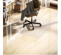 Tapis de chaise de bureau - HOMCOM - rectangulaire antidérapants en plastique transparent - 120x120 cm