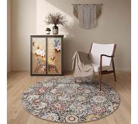 Tapis de chaise de bureau lavable pour une utilisation en intérieur, tapis rond pour chaise de jeu roulante, tapis de sol en bois dur avec fond antidérapant, glisse facile (100 x 100 cm, style 1)