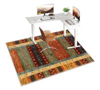 Tapis de Chaise de Bureau pour Plancher Bois Dur Poils Courts 100 x 130 cm | Antidérapant Tapis Protection Sol Chaise Bureau, Chaise Roulettes pour Sols Durs Parquet Carrelage Stratifié Multi-usage
