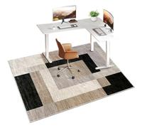 Tapis de Chaise de Bureau pour Plancher Bois Dur Poils Courts 150 x 160 cm | Antidérapant Tapis Protection Sol Chaise Bureau, Chaise Roulettes pour Sols Durs Parquet Carrelage Stratifié Multi-usage