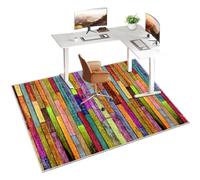 Tapis de Chaise de Bureau pour Plancher Bois Dur Poils Courts 180 x 200 cm | Antidérapant Tapis Protection Sol Chaise Bureau, Chaise Roulettes pour Sols Durs Parquet Carrelage Stratifié Multi-usage