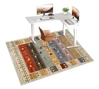 Tapis de Chaise de Bureau pour Plancher Bois Dur Poils Courts 80 x 120 cm | Antidérapant Tapis Protection Sol Chaise Bureau, Chaise Roulettes pour Sols Durs Parquet Carrelage Stratifié Multi-usage