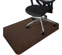 Tapis de chaise de bureau pour plancher en bois dur - Protection de sol multifonction pour la maison et le bureau - 120/140 x 90 cm - Marron - 90 x 140 cm