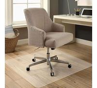 Tapis de chaise de bureau - Protection de sol antidérapante en PVC pour bois stratifié et parquet 1,5 mm d'épaisseur 130 x 140 cm Tapis translucide