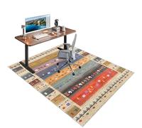 Tapis de chaise de bureau robuste pour moquette et planchers en bois dur Protection de bureau rectangulaire durable pour la maison et le bureau Idéal pour les jeux et les fauteuils roulants 140 x 150