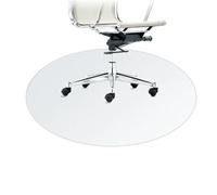 Tapis de chaise de bureau rond transparent - 135 cm d'épaisseur 1 mm - Surface antidérapante - Idéal pour les tapis en bois dur et le carrelage
