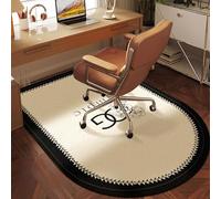 Tapis de chaise de bureau : tapis de protection for moquettes et parquets, dans un style vintage(Cream,80x120cm)
