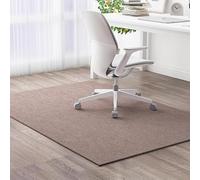 Tapis de Chaise de Bureau, Tapis Protection Sol Chaise Bureau, Tapis de Chaise À Rouler, Tapis Chaise Gaming Antidérapant, Tapis de Sol pour Fauteuil pour Parquet,Beige Brun,100 x 120cm
