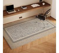 Tapis de chaise de jeu for ordinateur à poils courts - Tapis de protection polyvalent adapté aux sols en bois(Light Luxury,100x120cm)