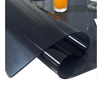 Tapis de chaise en PVC transparent - 1,5 mm d'épaisseur - Protection de sol imperméable et anti-moisissure - Nappe transparente pour nappe noire - Protection de nappe en plastique facile à nettoyer