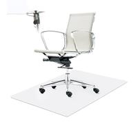 Tapis de chaise en PVC transparent pour sols durs - Protection de sol pour chaises de bureau à roulettes - Tapis recyclé respectueux de l'environnement 130 x 180 cm - Idéal pour la maison et le bureau