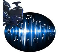 Tapis de Chaise Gaming, Tapis Protection Sol Chaise Bureau, Tapis de Chaise Roulante, Ronde Tapis de Sous-Chaise de Bureau, Tapis de Sol Gamer, Antidérapant Tapis de Protection pour Sols Durs 110 cm