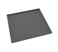 Tapis de chaise percée en silicone souple pour plus de confort et de stabilité sous les sièges de toilettes (60 x 60 cm, gris)