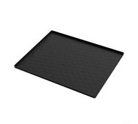 Tapis de chaise percée en silicone souple pour plus de confort et de stabilité sous les sièges de toilettes (60 x 50 cm, noir)