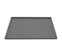 Tapis de chaise percée en silicone souple pour plus de confort et de stabilité sous les sièges de toilettes (65 x 60 cm, gris)