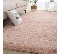 tapis de chaise pour tapis， Tapis de luxe moelleux à poils longs, antidérapant, moderne, à poils épais, super doux, for salle à manger, chambre à coucher, décoration d'intérieur(Pink,40*60cm)