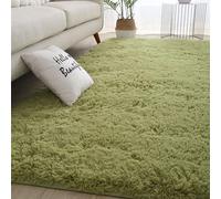 tapis de chaise pour tapis， Tapis de luxe moelleux à poils longs, antidérapant, moderne, à poils épais, super doux, for salle à manger, chambre à coucher, décoration d'intérieur(Green,60*90cm)