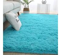 tapis de chaise pour tapis, Tapis de luxe moelleux à poils longs, antidérapant, moderne, à poils épais, super doux, for salle à manger, chambre à coucher, décoration d'intérieur(Blue,50*80cm)