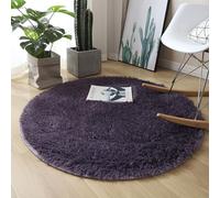 tapis de chaise pour tapis， Tapis de luxe moelleux à poils longs for salon, super doux, décoration de salon, chambre à coucher, tapis antidérapant à poils courts, décoration de la maison(Purple,80*80c