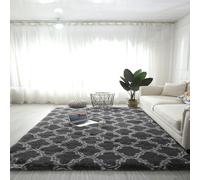 tapis de chaise pour tapis， Tapis Tapis Chic Abstrait Antidérapant - Moderne Super Doux Poils Épais Intérieur Moderne Décor À La Maison Tapis De Sol for Chambre Salon Salle À Manger(Gray,50*80)
