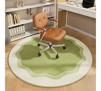 Tapis de chaise rond, antidérapant pour chaise de bureau à domicile, tapis de sol pour plancher en bois dur, tapis de chaise d'ordinateur, tapis de chaise de jeu, tapis de protection de sol (120 x 120
