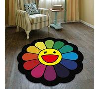 Tapis de chaise Takashi Murakami Tournesol Cool Tapis de sol antidérapant (100 cm x 100 cm, n°2)