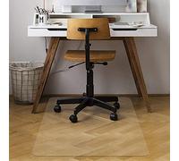 Tapis de chaise transparent antidérapant en PVC pour la maison, le bureau, l'étude des sols en bois (1,5 mm, 100 x 120 cm)