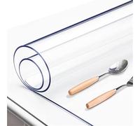 Tapis de chaise transparent pour plancher en bois dur - Protection de bureau en plastique PVC - Tapis d'écriture pour chaises roulantes - 132 x 132 cm - Revêtement de sol durable