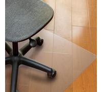 Tapis de chaise transparent pour protection du sol, tapis de bureau antidérapant en PVC, 91,4 x 111,8 cm, tapis transparent pour bureau, cuisine et salon, surface résistante aux rayures