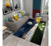 Tapis De Chambre, 3D Paysage De Ciel Étoilé Fantastique Tapis Flanelle Douce Zone Tapis Antidérapant pour Salon Home Decor Parlor - Polyester Doux Au Toucher, avec Support en Caoutchouc -16457260732
