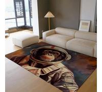 Tapis de Chambre d’Enfant Astronaute Singe Animal Tapis de Sol Lavable Antidérapant Mince Petits Tapis pour Chambre à Coucher Buanderie Salon Cuisine 160x200cm