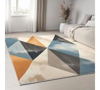 Tapis de Chambre Doux Imprimé Abstrait Géométrique Vieilli Texture, Tapis de Salon 180 x 240 cm Moquette Antidérapant Lavable Marron - Moquette pour Salle de Séjour Chambre d'enfant Salle de Jeu