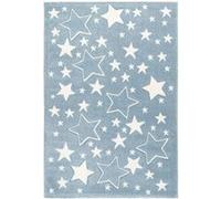 Tapis de Chambre Enfant Étoiles "Tamworth" Bleu 80 x 150 cm Bleu G