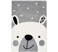 Tapis de Chambre Enfant Ours "Leonora" Argent 80 x 150 cm Gris G