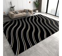 Tapis De Chambre Moderne Ado Garçon Fille Tapis Antidérapant Décoratif De Salon Imprimé Rayures De Texture Géométrique Abstraite 3D Tapis en Flanelle D'Aire De Jeux pour Enfants 60 X 90/8671358016364