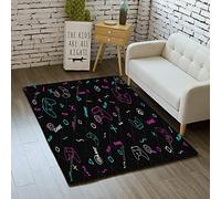 Tapis De Chambre Moderne Gamer Controller 3D Salon Antidérapant Graffiti Game Console Décoration Bleu Noir Violet Rose Tapis En Flanelle Pour Adolescent Enfant Garçon Homme (couleur 05,80_x_120_cm)